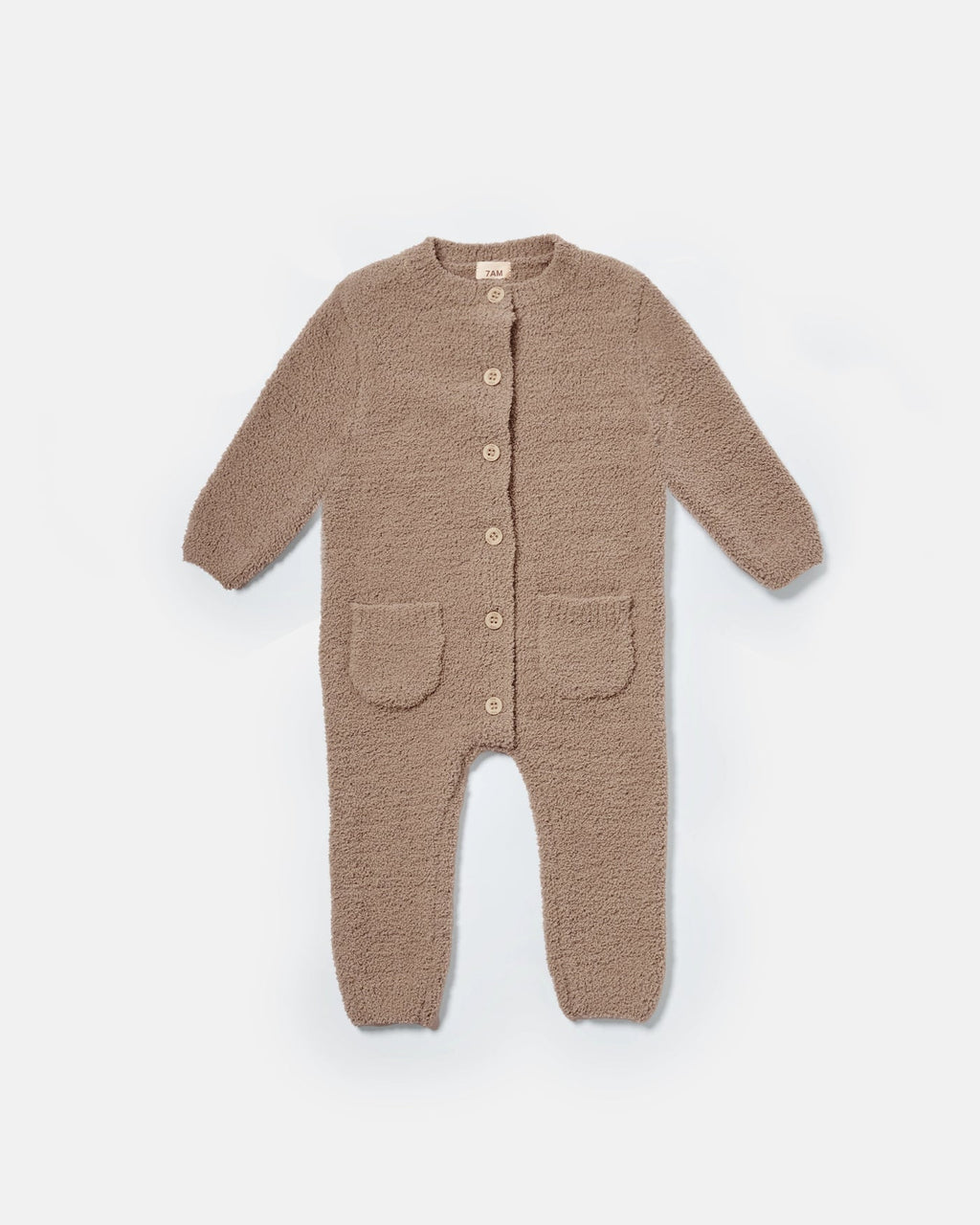 Long Sleeve Romper - Fuzzy | Taupe | 7AM