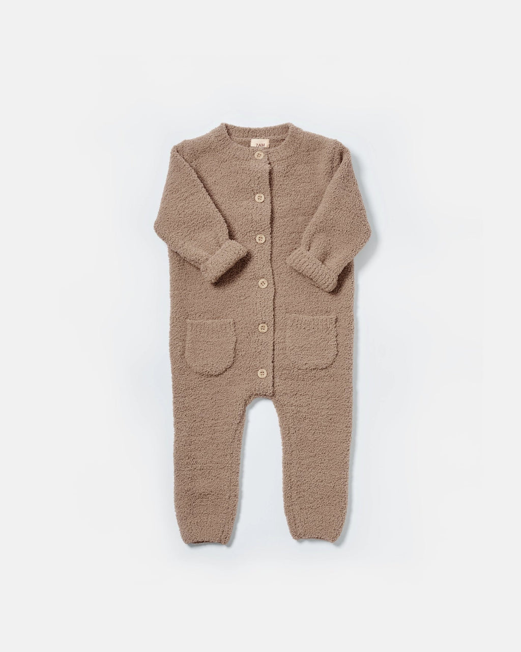 Long Sleeve Romper - Fuzzy | Taupe | 7AM