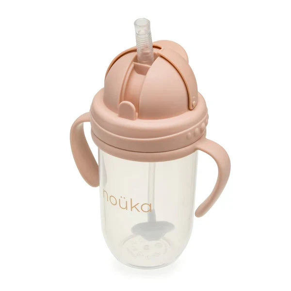 Non-Spill Weighted Straw Cup 9 oz | noüka | Soft Blush