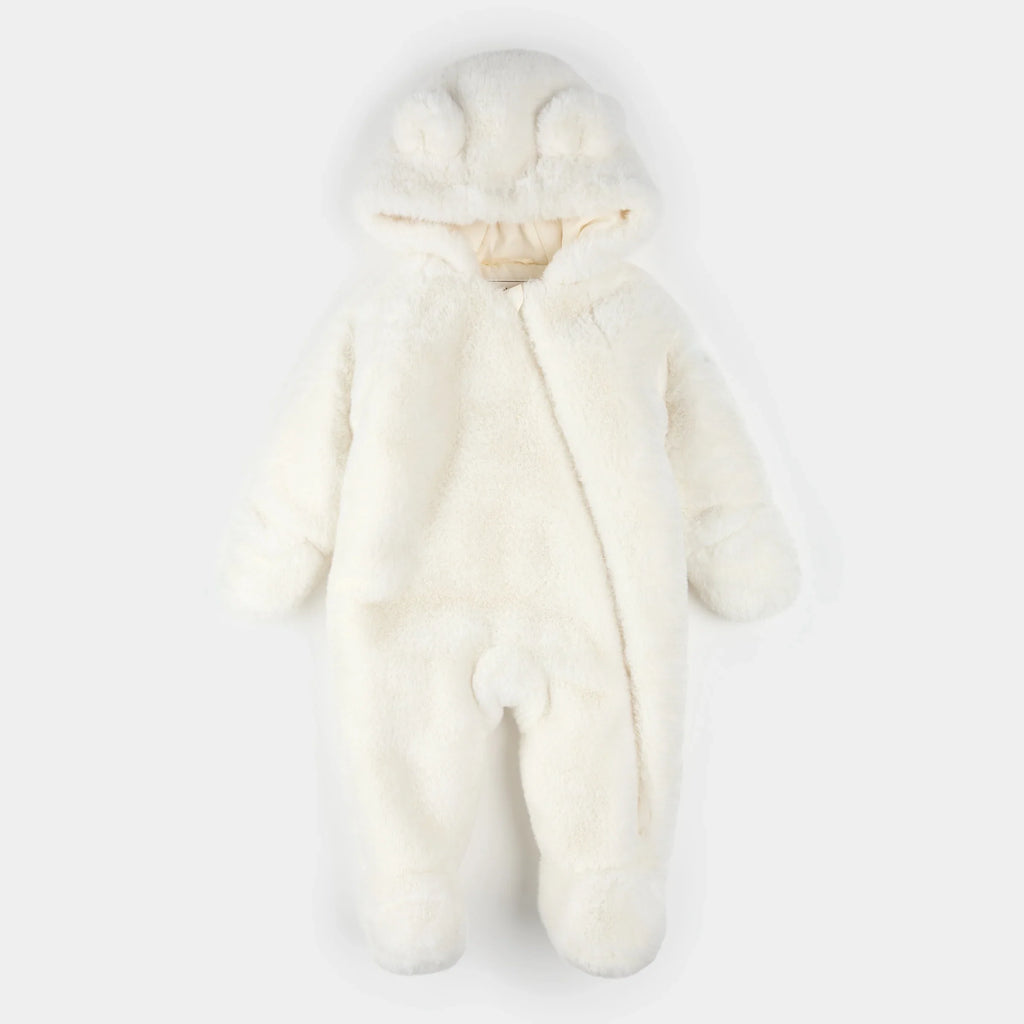 Plush Bear Playsuit | Off-White | Petit Lem