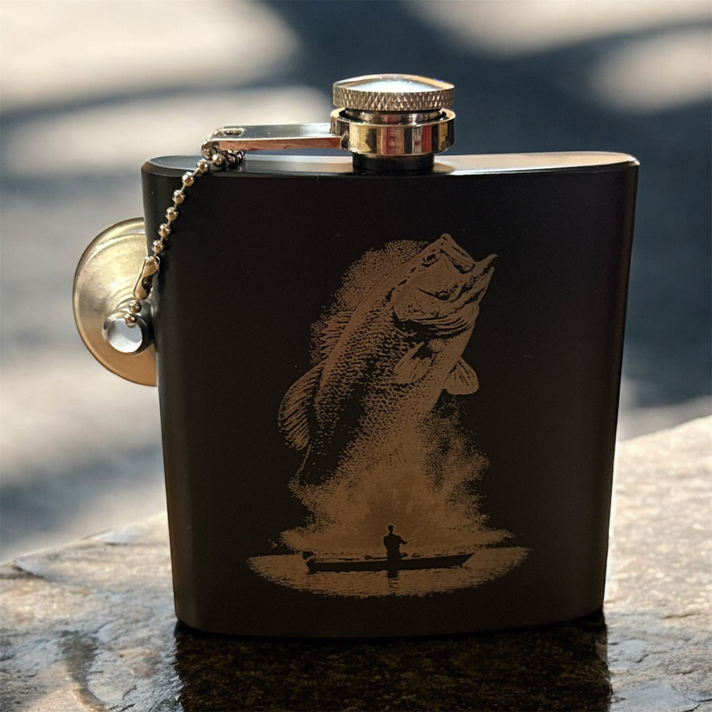 Engraved Whiskey Flask