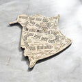 New Brunswick Map Cribbage Board – Handcrafted Wooden Crib Board with Engraved Cities