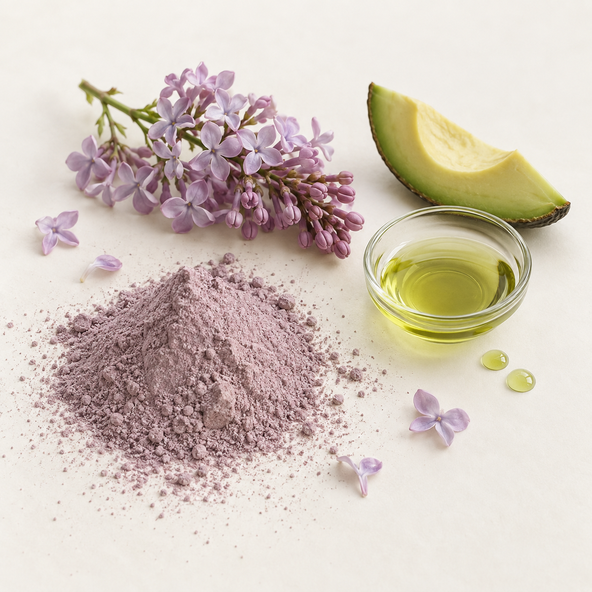 Savon à l'argile brésilienne WHITNEY huile d'avocat et lilas
