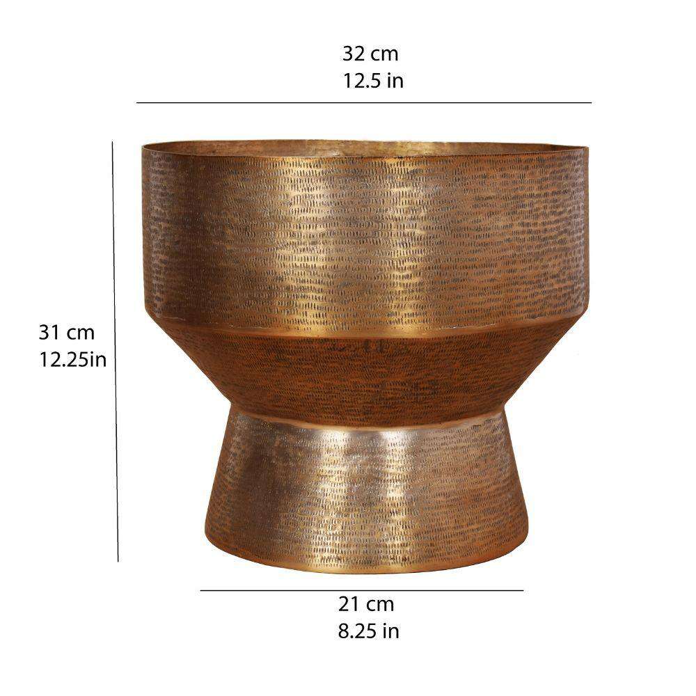 Kendrik -Mid-Century Brass Floor Planter (Multiple Sizes)