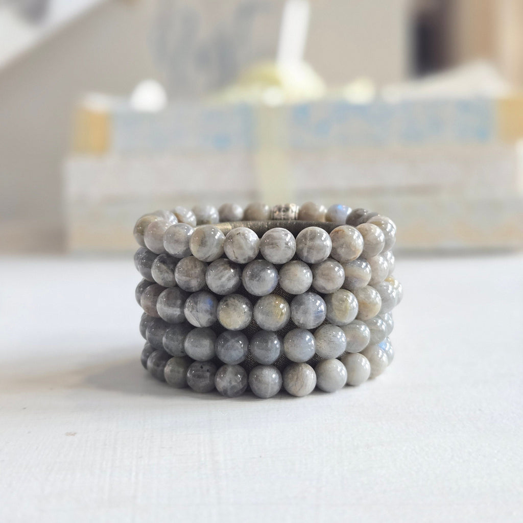 Labradorite Gemstone Bead Bracelet