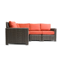 Laguna Point 4-Piece Wicker Outdoor Sectional Set