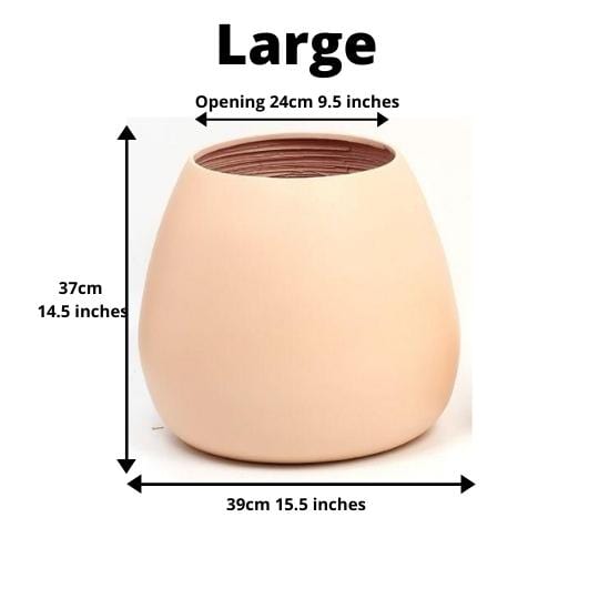 Margo - Peach Bamboo Floor Planter