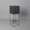 Salma Black Raised Metal Pot Planter 2.3’