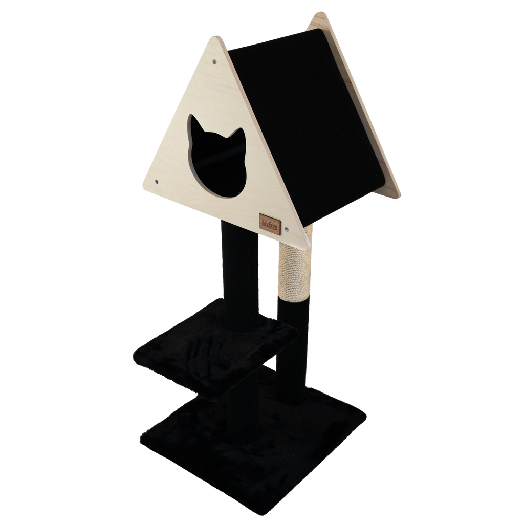 Teepee Hideout - Deluxe 2-Level Cat Tree