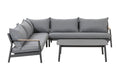 Monti Nordic Aluminum Sectional Set – Grey Cushions