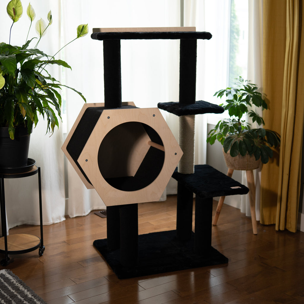 Hexagon House - 4-Level Cat Tree