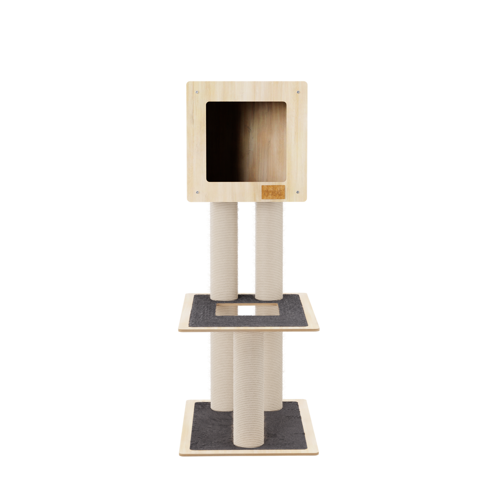 Hut Hideout - 2-Level Deluxe Cat Tree