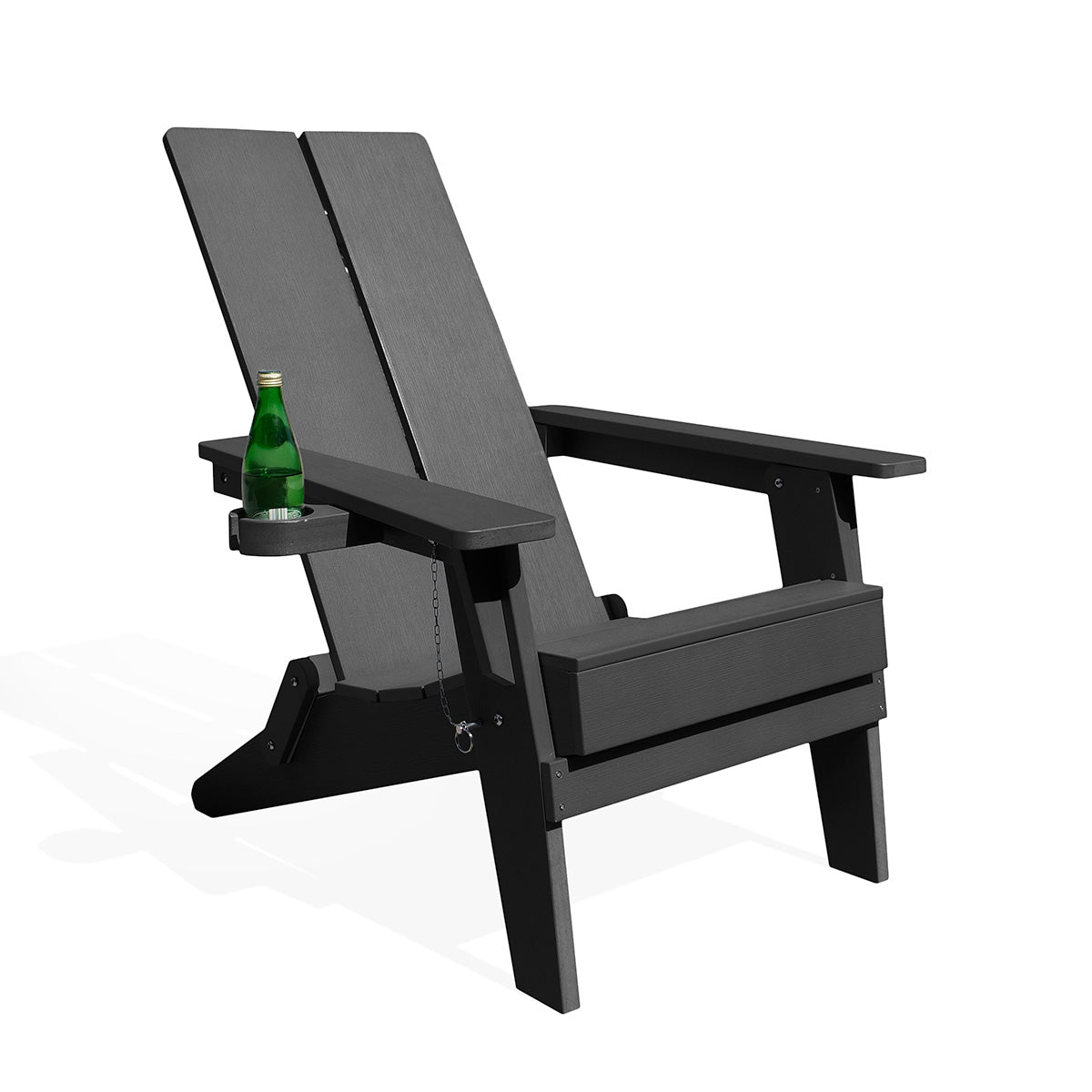 Adirondack Polymer Outdoor Folding Chair with Cupholder