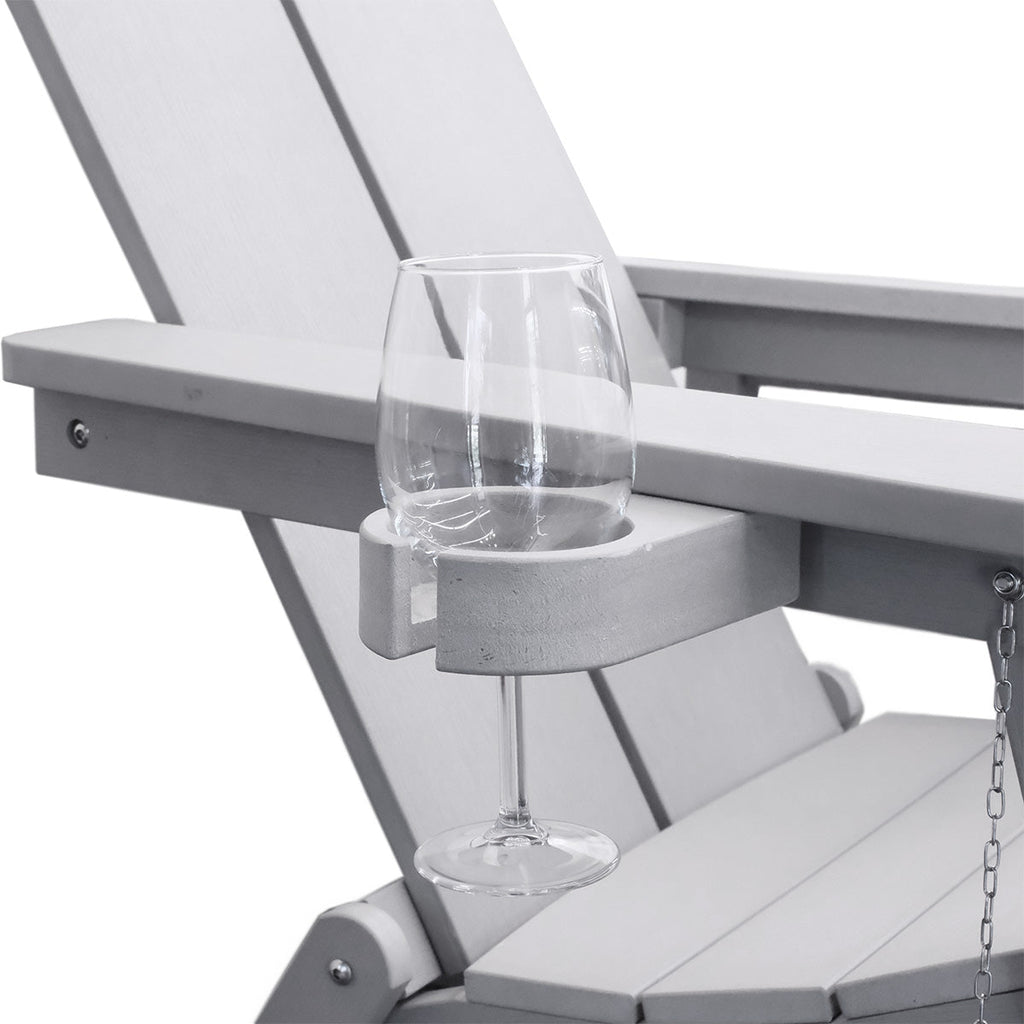 Adirondack Polymer Outdoor Folding Chair with Cupholder