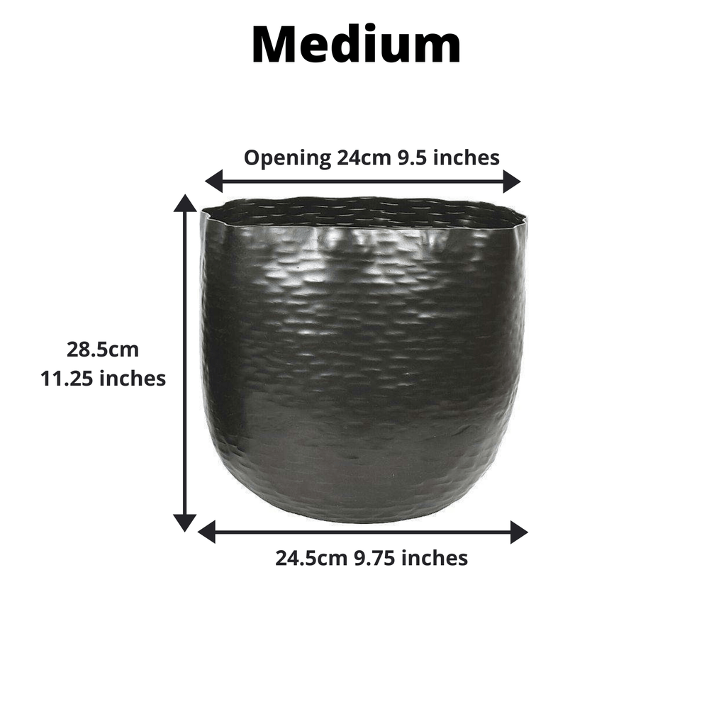 Ponche - Brass Black Basket Planter