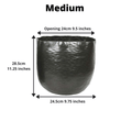 Ponche - Brass Black Basket Planter