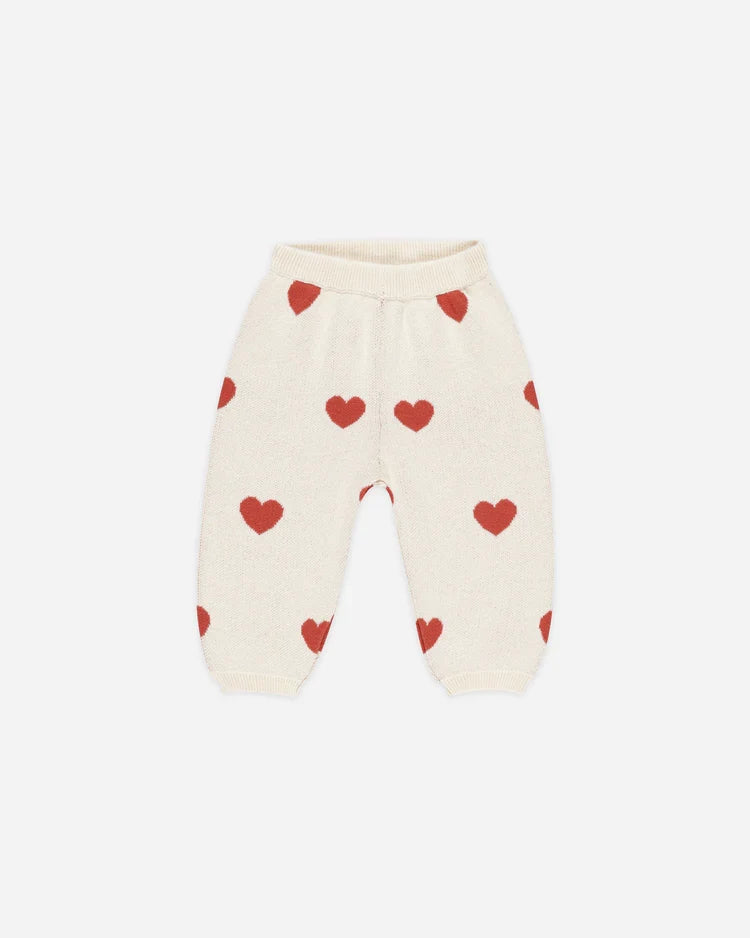 Heart Knit Pants | Quincy Mae | Natural