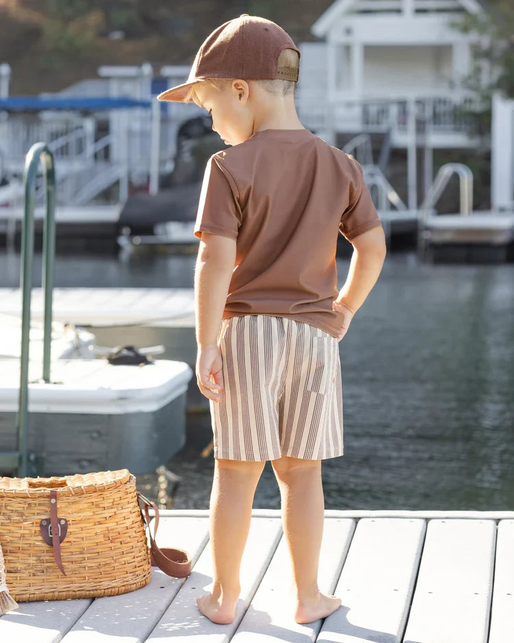 Short Sleeve Rashguard | Chocolate | Rylee & Cru