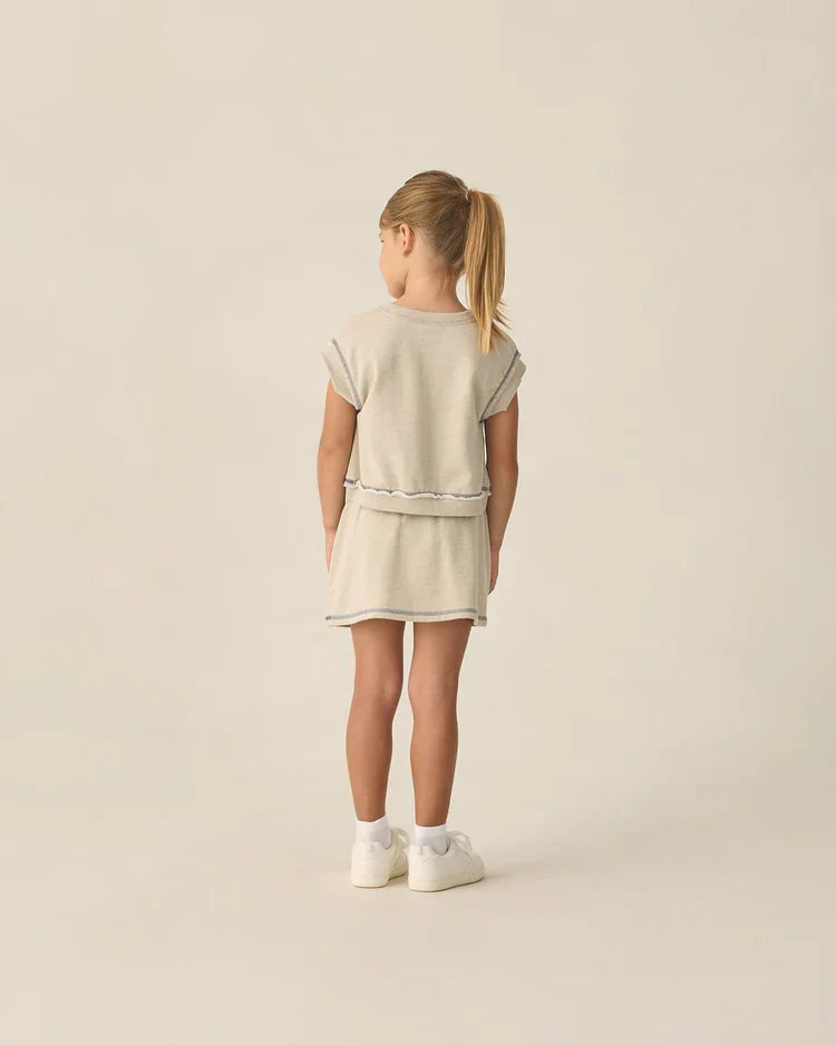 Volly Skirt | Heathered Oatmeal | Rylee & Cru