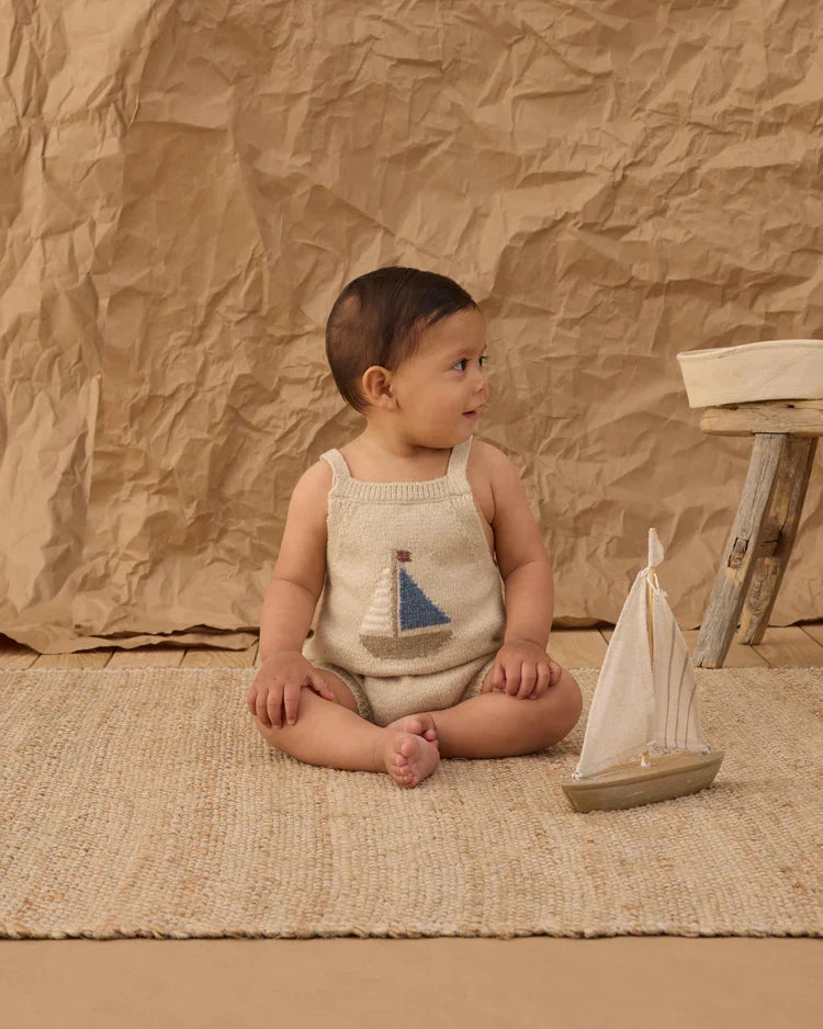 Fisher Romper | Sailboat | Rylee & Cru