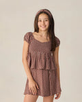 Teen Rachel Skirt | Chocolate Polka Dot | Rylee & Cru