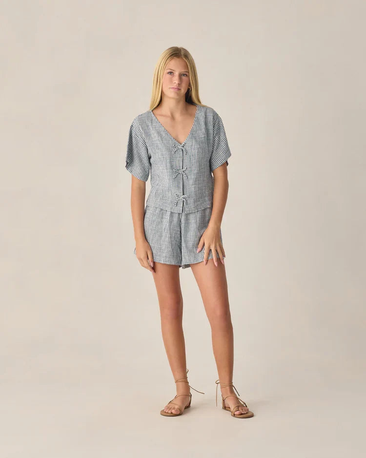 Teen Juniper Set | Marine Gingham| Rylee & Cru