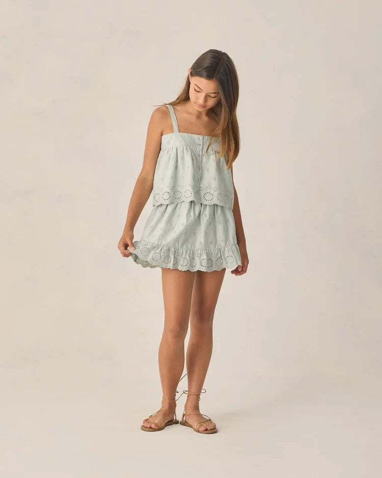 Teen Eyelet Swing Top | Seafoam | Rylee & Cru