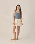 Teen Ribbed Tank | Heathered Marine | Rylee & Cru