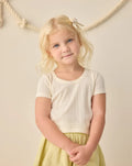 Pointelle Tee | Ivory | Rylee & Cru