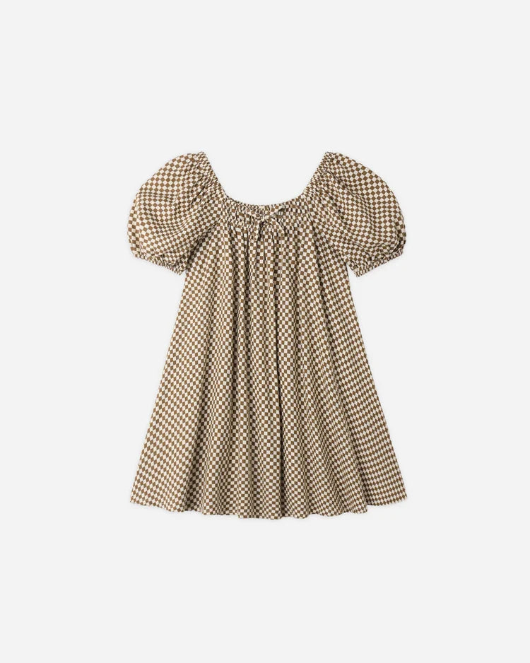 Sabrina Mini Dress | Ocre Check | Rylee & Cru