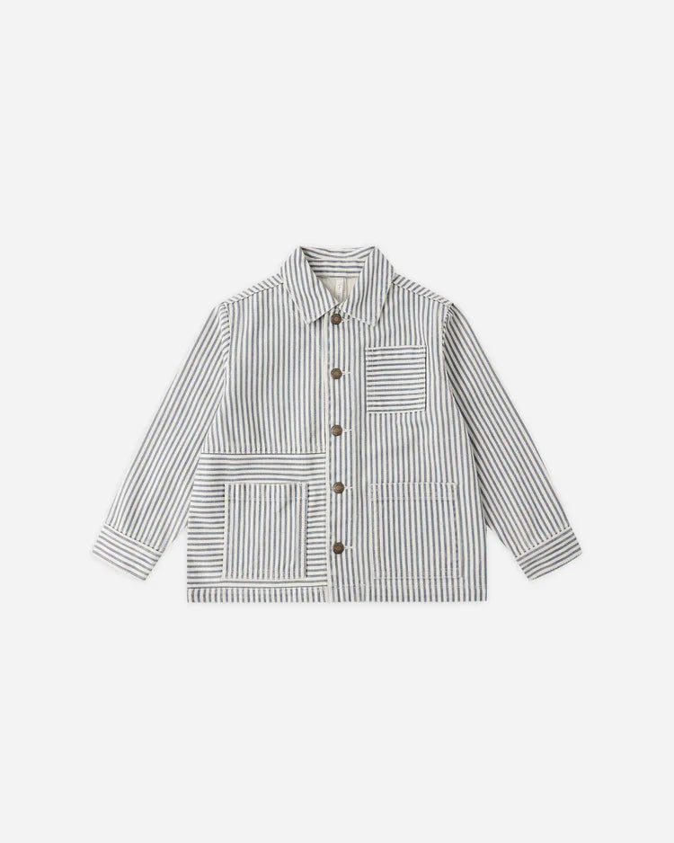 Denim Jacket | Railroad Stripe | Rylee & Cru