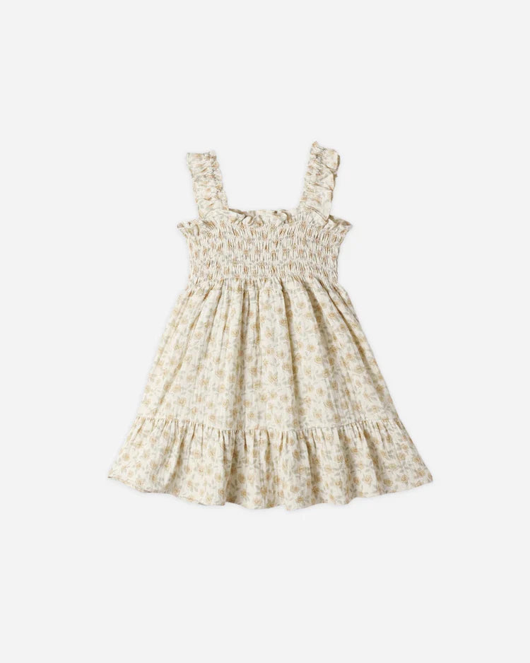 Sutton Dress | Yellow Floral | Rylee & Cru