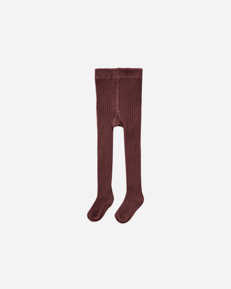 Ribbed Tights | Burgundy | Rylee & Cru