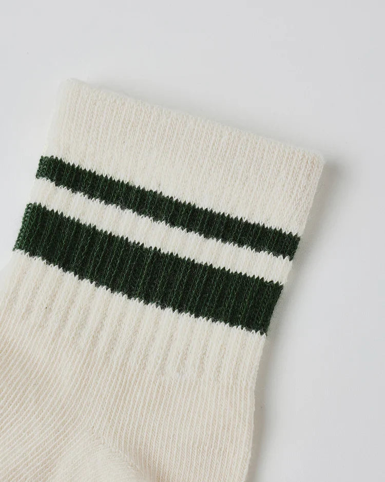 Stripe Socks, Set of 2 | Brown + Green  Stripe | Rylee & Cru