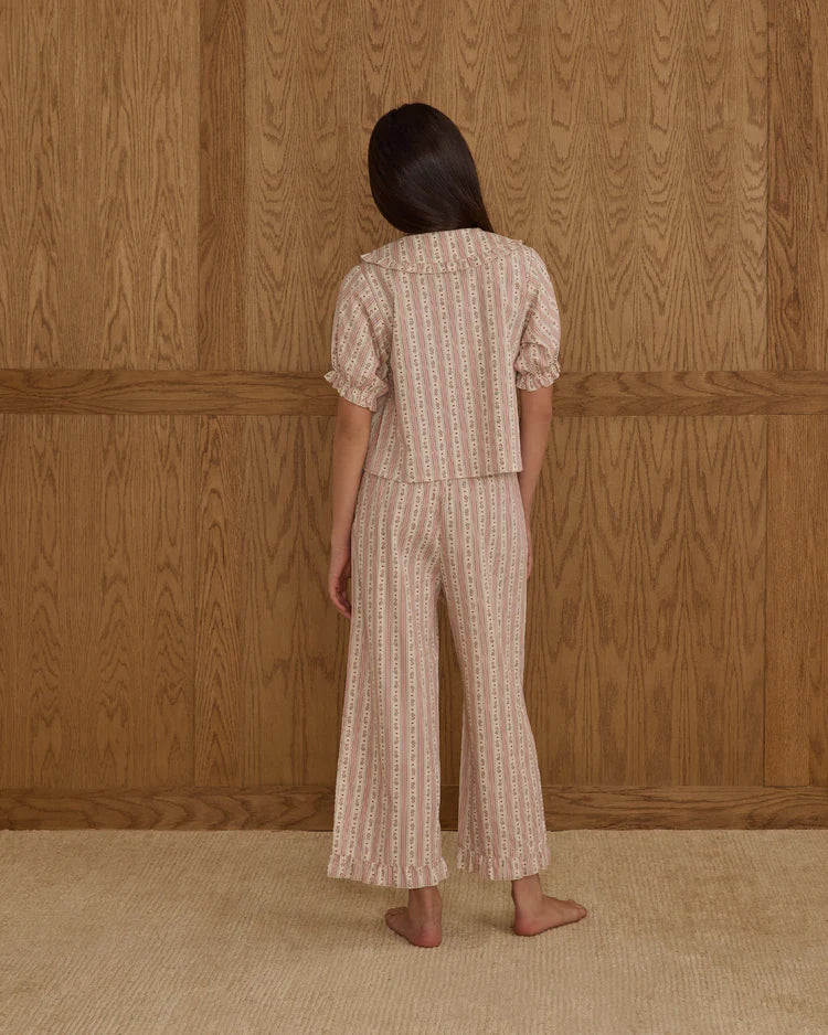 Teen Ruffle Pajamas | Candy Cane Stripe | Rylee & Cru