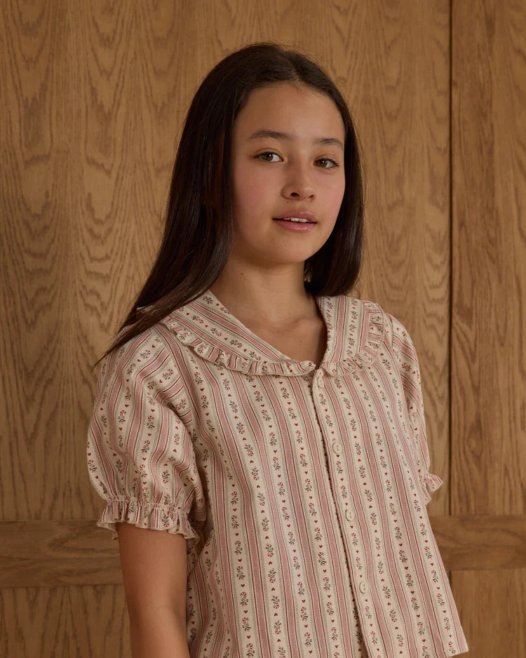 Teen Ruffle Pajamas | Candy Cane Stripe | Rylee & Cru