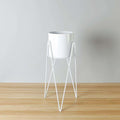 Shira White Planter With Hairpin Legs (61Cm)