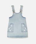 Denim Overall Dress | Light Blue Denim | Deux par Deux