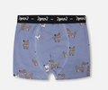 Organic Cotton Boxer | Blue Dog Print | Deux Par Deux