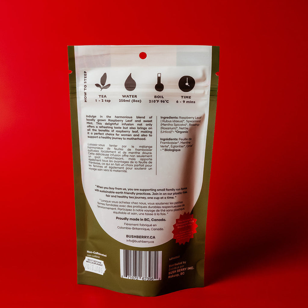 Organic Raspberry Leaf + Mint Tea | Third Trimester Support
