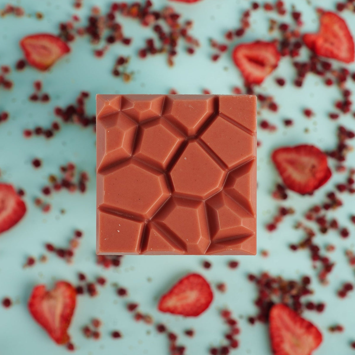 strawberry sumac chocolate bar