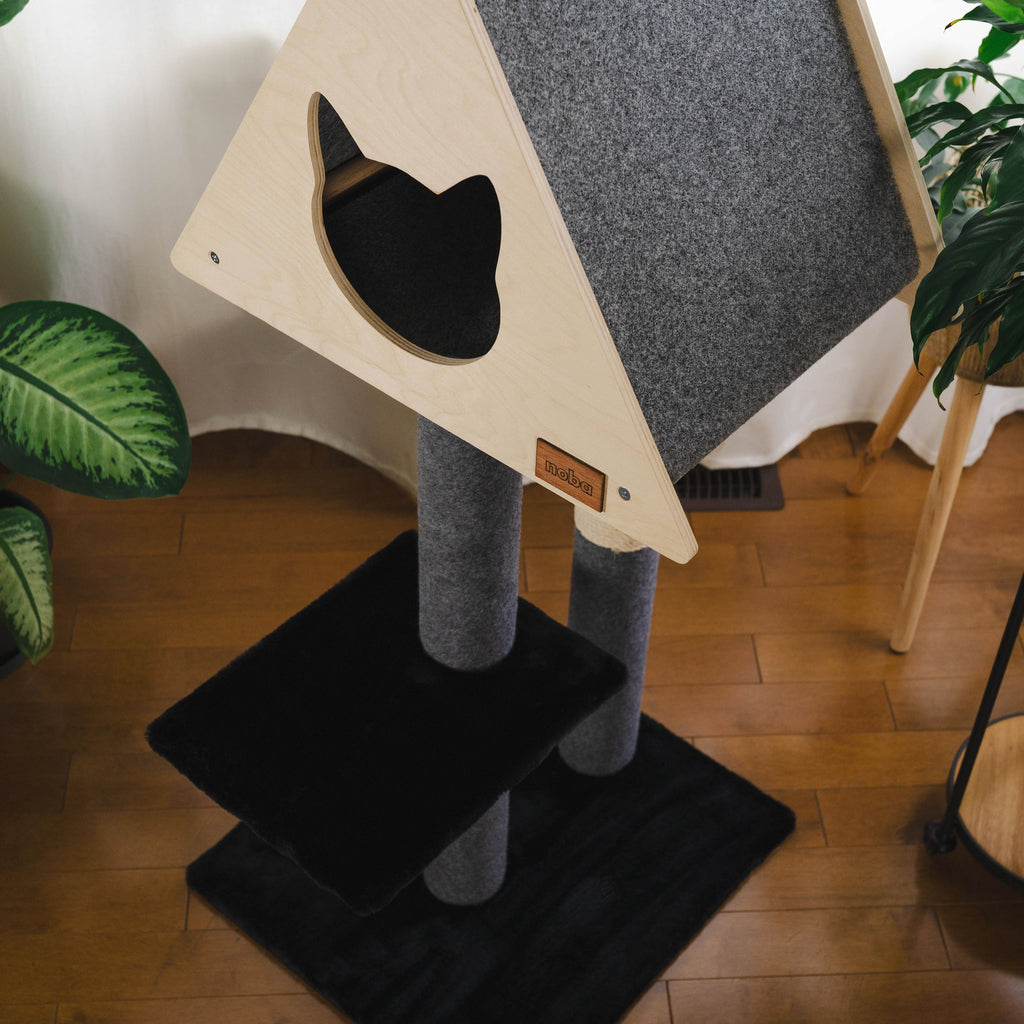 Teepee Hideout - Deluxe 2-Level Cat Tree