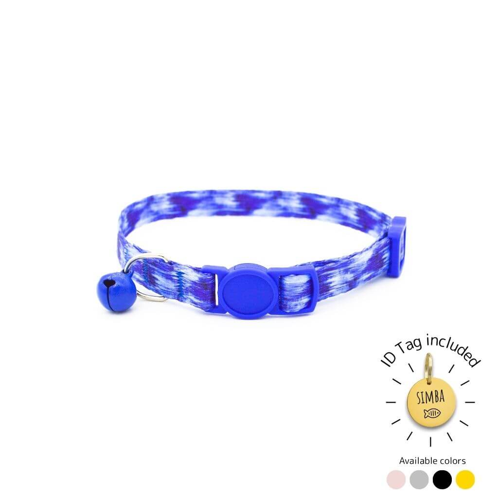 Cat Collar Breakaway - Tie-dye Designs with ID Tag