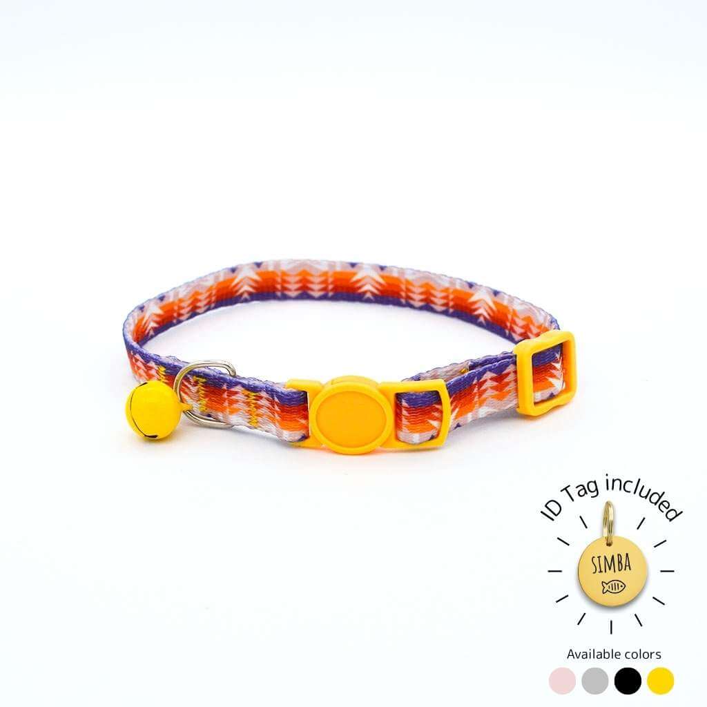 Cat Collar Breakaway - Tribal Designs with ID Tag