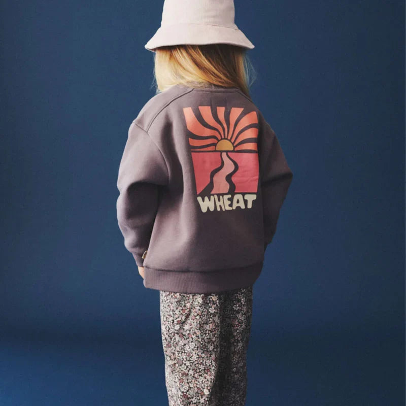Sweatshirt Ellis | Purple Stone | Wheat Kids