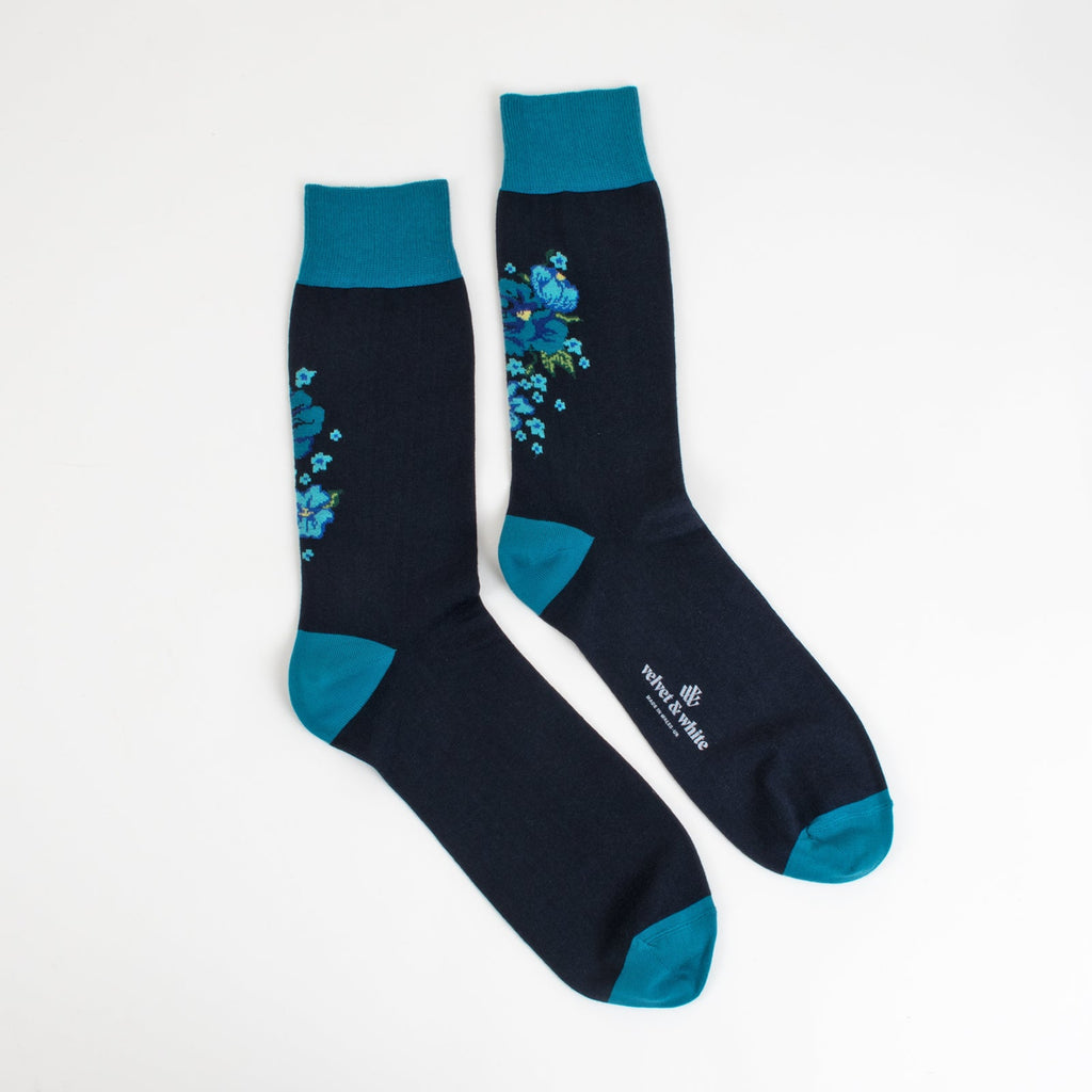 Blue Flower Print