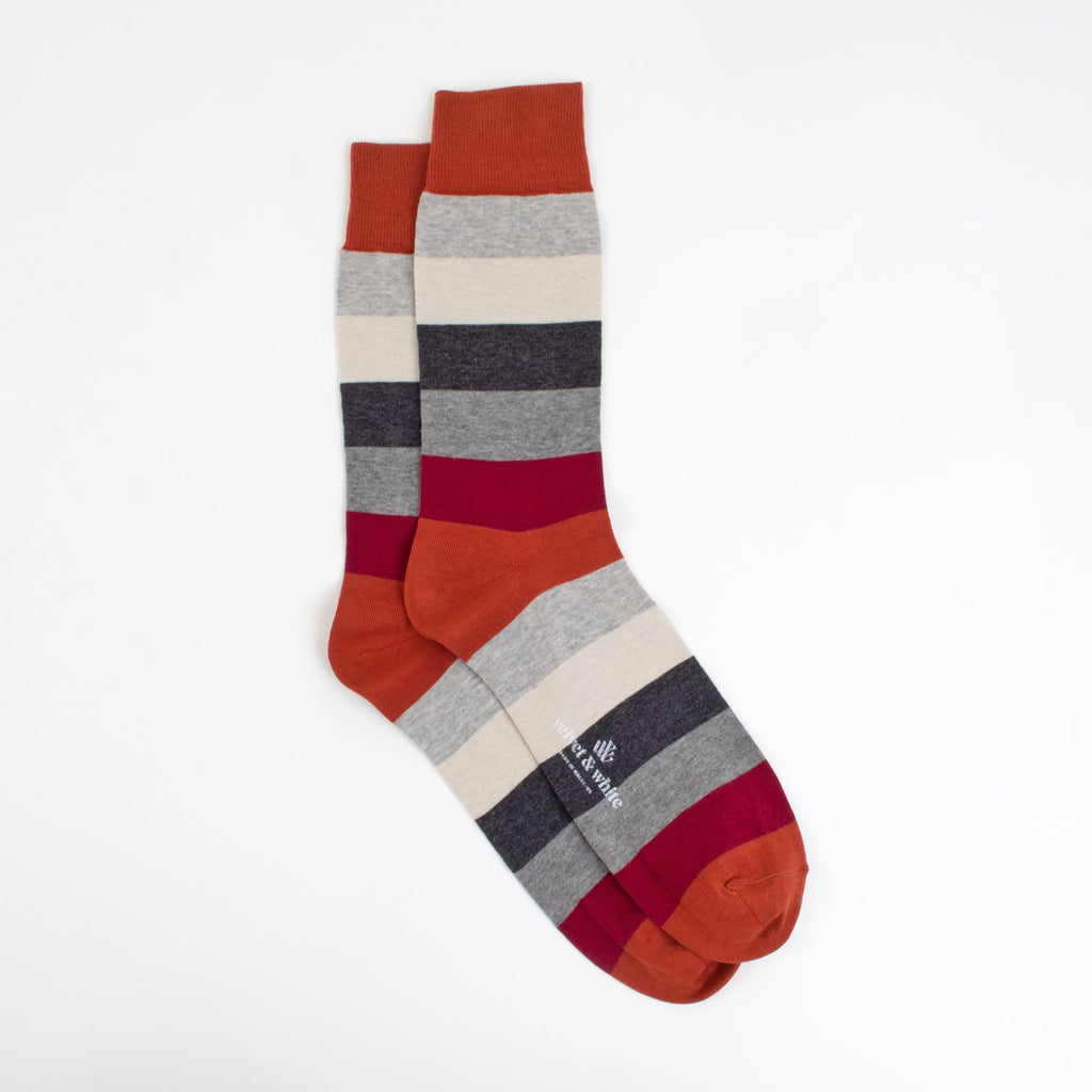 Orange Grey Stripes