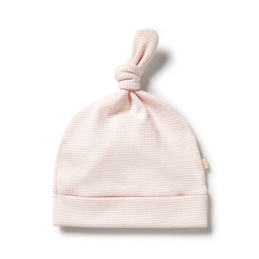 Organic Stripe Rib Knot Hat | Cantaloupe | Wilson + Frenchy