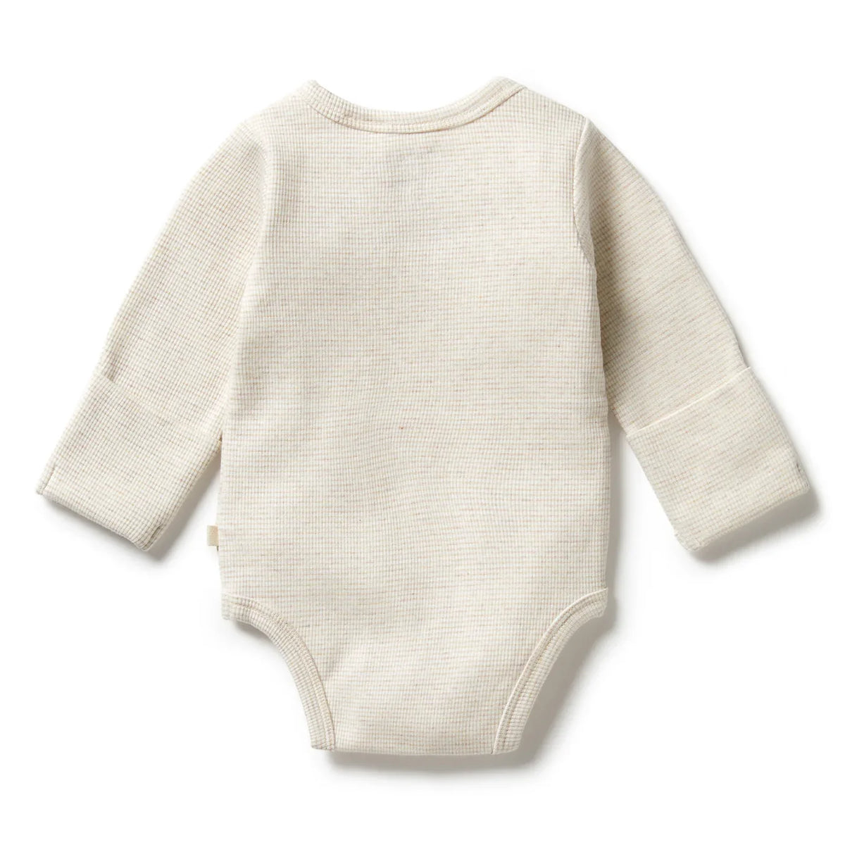 Organic Stripe Rib Kimono Bodysuit | Oatmeal | Wilson + Frenchy