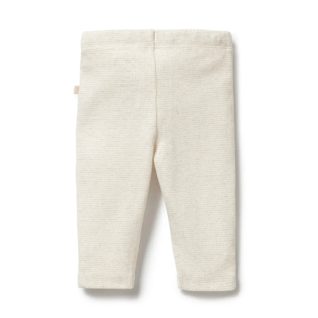 Organic Stripe Rib Legging | Oatmeal | Wilson + Frenchy
